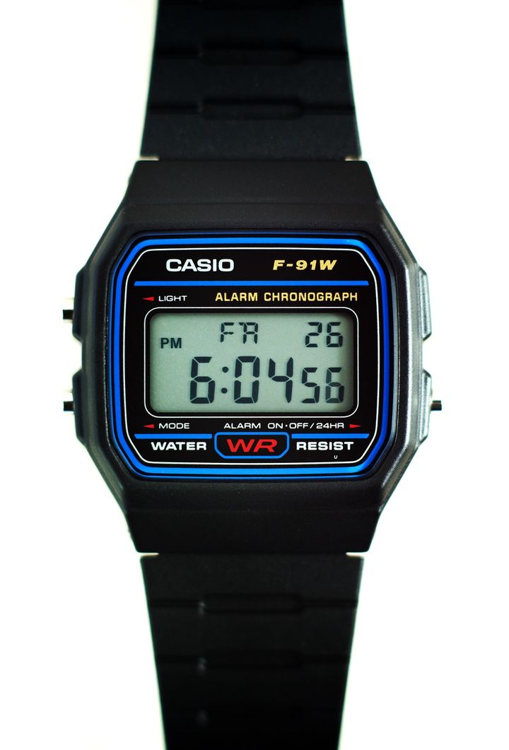 Casio F91W iz 1989 - Ikoničan sat, originali se danas cijene kao vrhunski vintage satovi; nažalost dizajn nije puno napredovao dan danas